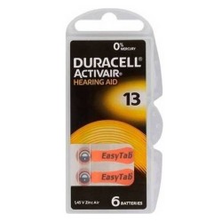 Μπαταρίες Ακουστικών Βαρηκοΐας Duracell 13 Activair 1,45V Τεμ. 6