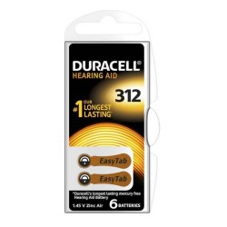 Μπαταρίες Ακουστικών Βαρηκοΐας Duracell 312 Activair 1,45V Τεμ. 6