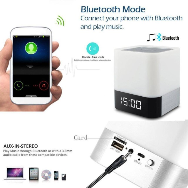 Φορητό Ηχείο Bluetooth Musky DY28 Plus 5W με Διάφ. Χρωματ Οθόνη Ξυπνητήρι Αισθ. Αφής Ενσωματωμένο Μικρόφωνο και USB