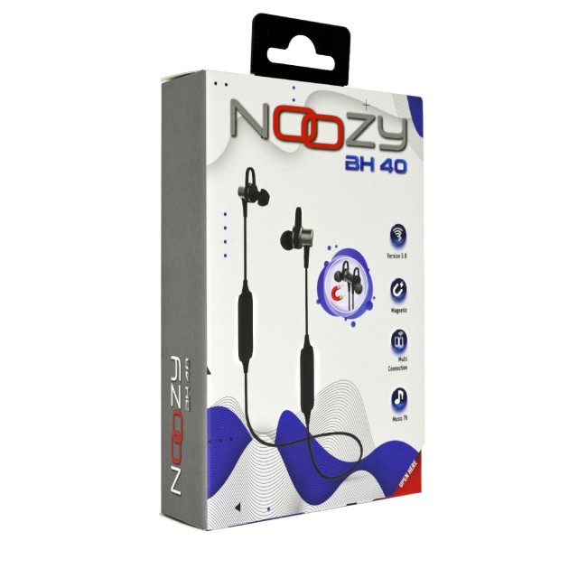 Bluetooth Hands Free Noozy BH40 Sport Magnetic Necklace Multi Pairing Γκρι