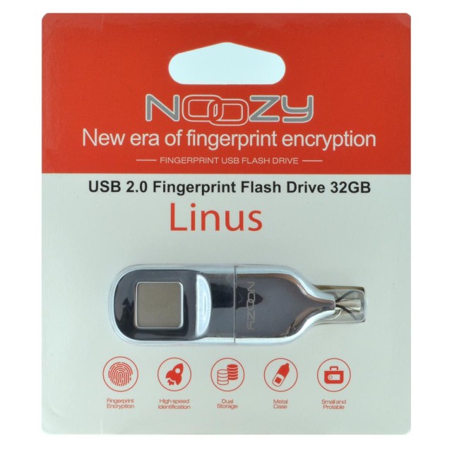 USB 2.0 Noozy Linus Fingerprint Flash Drive 32GB