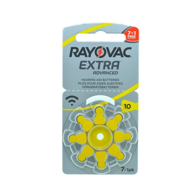 Μπαταρίες Ακουστικών Βαρηκοΐας Rayovac 10 Extra Advanced 1.45V Τεμ. 8