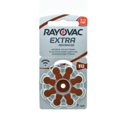 Μπαταρίες Ακουστικών Βαρηκοΐας Rayovac 312 Extra Advanced 1.45V Τεμ. 8