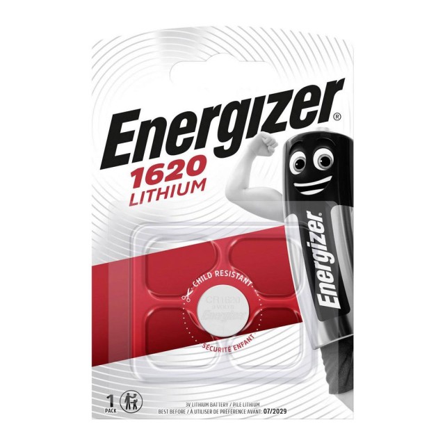 Buttoncell Lithium Energizer CR1620 Τεμ. 1