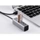 USB 2.0 Hub Hoco HB1 4 Θέσεων Γκρί