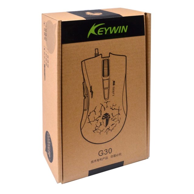 Ενσύρματο Ποντίκι Keywin Mechanical Gaming Mouse Luom G30 με 7 Πλήκτρα και 2500 DPI Μαύρο