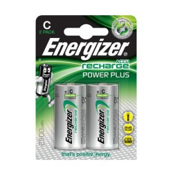 Μπαταρία Επαναφορτιζόμενη Energizer ACCU Recharge Power Plus HR14 2500 mAh size C 1.2V Τεμ. 2