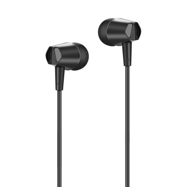 Hands Free Hoco M34 Earphones Stereo 3.5mm Μαύρο με Μικρόφωνο και Πλήκτρο Λειτουργίας