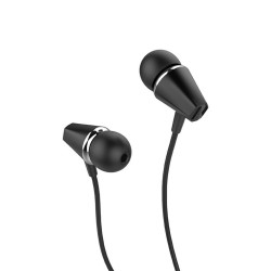 Hands Free Hoco M34 Earphones Stereo 3.5mm Μαύρο με Μικρόφωνο και Πλήκτρο Λειτουργίας