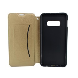 Θήκη Book Ancus Magnetic Teneo για Samsung SM-G970F Galaxy S10e TPU Χρυσαφί