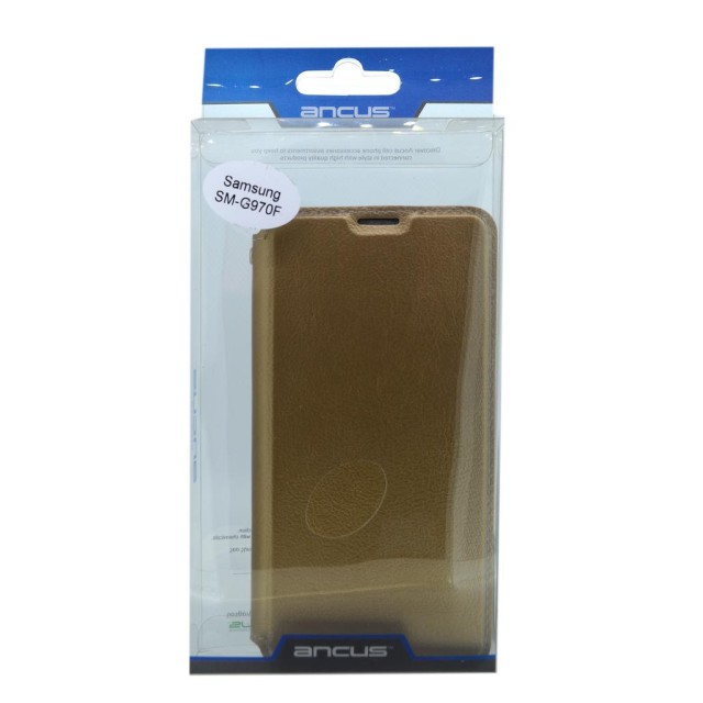 Θήκη Book Ancus Magnetic Teneo για Samsung SM-G970F Galaxy S10e TPU Χρυσαφί