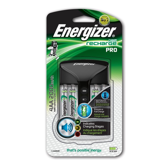 Φορτιστής Μπαταριών Energizer ACCU Recharge PRO για AA/AAA με 4 ΑΑ 2000mAh Μπαταρίες