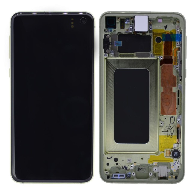 Γνήσια Οθόνη & Μηχανισμός Αφής Samsung SM-G970F Galaxy S10e Κίτρινο GH82-18852G