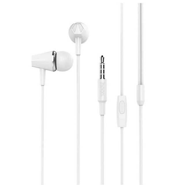 Hands Free Hoco M34 Earphones Stereo 3.5mm Λευκό με Μικρόφωνο και Πλήκτρο Λειτουργίας