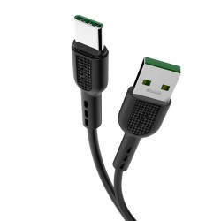 Καλώδιο Hoco X33 Surge USB σε USB-C Fast Charging 5A Μαύρο 1m