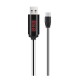 Καλώδιο σύνδεσης Hoco U29 LED Display USB σε Micro-USB 2.0A Fast Charging Λευκό 1m