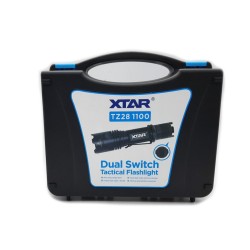 Σετ Φακός Xtar TZ28 1100 Dual Switch IPX8 Μαύρος 1100 Lumens/Απόσταση 302m με Φορτιστή MC1 Plus, Θήκη και Βαλιτσάκι Αποθήκευσης