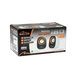 Ηχεία Stereo Media-Tech MT3137W IBO 3.5mm με Τροφοδοσία USB 6W Λευκά