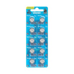 Buttoncell Vinnic LR1154F AG13 LR44 Τεμ. 10 με Διάτρητη Συσκευασία