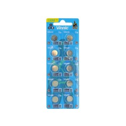 Buttoncell Vinnic L926F AG7 Τεμ. 10 με Διάτρητη Συσκευασία