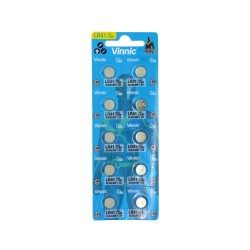 Buttoncell Vinnic L736F AG3 LR41 Τεμ. 10 με Διάτρητη Συσκευασία