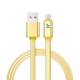 Καλώδιο σύνδεσης Hoco UPL 12 Plus USB σε Micro-USB 2.4A με PVC Jelly και Φωτεινή Ένδειξη 1,2m Χρυσαφί