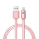 Καλώδιο σύνδεσης Hoco UPL 12 Plus USB σε Micro-USB 2.4A με PVC Jelly και Φωτεινή Ένδειξη 1,2m Ροζ Χρυσό