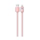 Καλώδιο σύνδεσης Hoco UPL 12 Plus USB σε Micro-USB 2.4A με PVC Jelly και Φωτεινή Ένδειξη 1,2m Ροζ Χρυσό