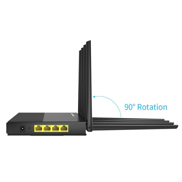 Wireless Router Comfast CF-WR617AC Dual Band 1200Mbps 4x5dBi έως 5.8GHz Μαύρο