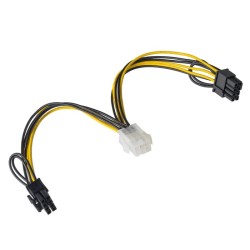 Αντάπτορας με Καλώδιο Akyga AK-CA-55 PCI-E 6 pin Θηλυκό / 2x PCI-E 6+2 pin Αρσενικό 2x 15cm