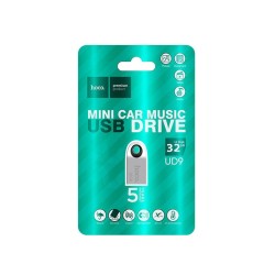 Flash Drive Mini Car Music Hoco UD9 Insightful 32GB USB 2.0 Mini Size Ασημί