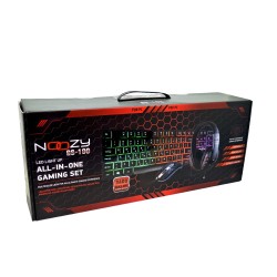 Gaming Set Noozy GS-100 που αποτελείται από Gaming Ακουστικά με Μικρόφωνο, 4D Ποντίκι, LED Πληκτρολόγιο και Mousepad