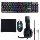 Gaming Set Noozy GS-100 που αποτελείται από Gaming Ακουστικά με Μικρόφωνο, 4D Ποντίκι, LED Πληκτρολόγιο και Mousepad