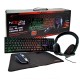 Gaming Set Noozy GS-100 που αποτελείται από Gaming Ακουστικά με Μικρόφωνο, 4D Ποντίκι, LED Πληκτρολόγιο και Mousepad