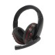 Ακουστικά Stereo Noozy GH-35 διπλού κονέκτορα 3.5mm για Gamers με Μικρόφωνο και Ρύθμιση Έντασης Ήχου Μαύρα-Κόκκινα