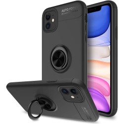 Θήκη Ancus Autofocus Shockproof με Ring Holder για Apple iPhone 11 Μαύρη