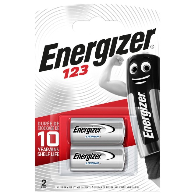 Μπαταρία Lithium Energizer CR123 3V Τεμ. 2