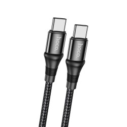 Καλώδιο Hoco X50 Exquisito USB-C σε USB-C 100W 5.0A/20V Braided Μαύρο 2m