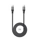 Καλώδιο Hoco X50 Exquisito USB-C σε USB-C 100W 5.0A/20V Braided Μαύρο 2m