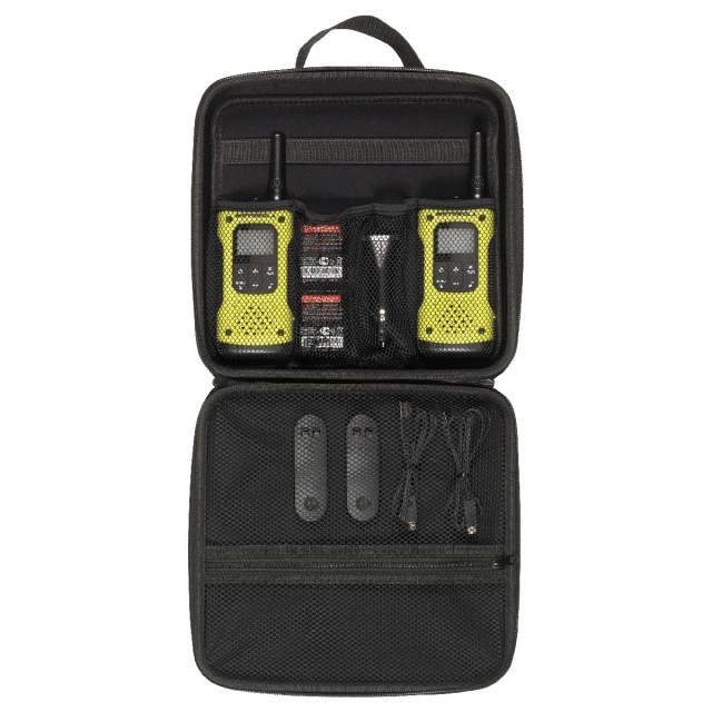 Walkie Talkie Motorola Go Anywhere PMR T92 IP67 Μαύρο-Κίτρινο με Φακό Led και Υποδοχή Hands Free 2.5mm. Εύρος Κάλυψης 10km