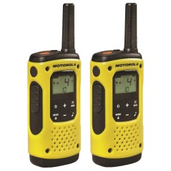 Walkie Talkie Motorola Go Anywhere PMR T92 IP67 Μαύρο-Κίτρινο με Φακό Led και Υποδοχή Hands Free 2.5mm. Εύρος Κάλυψης 10km