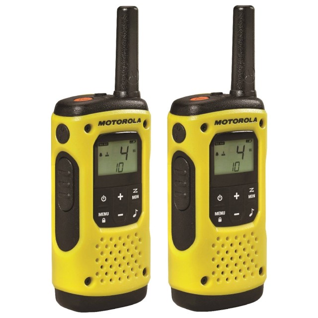 Walkie Talkie Motorola Go Anywhere PMR T92 IP67 Μαύρο-Κίτρινο με Φακό Led και Υποδοχή Hands Free 2.5mm. Εύρος Κάλυψης 10km