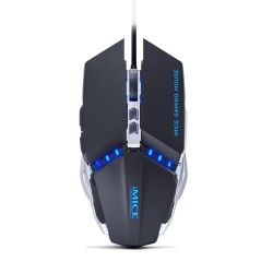 Ενσύρματο Ποντίκι iMICE T80 Gamer 6D με 6 Πλήκτρα, 3200 DPI και LED Φωτισμό. Μαύρο