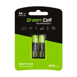 Μπαταρία Επαναφορτιζόμενη Green Cell GR05 HR6 2600 mAh size AA 1.2V Τεμ. 2