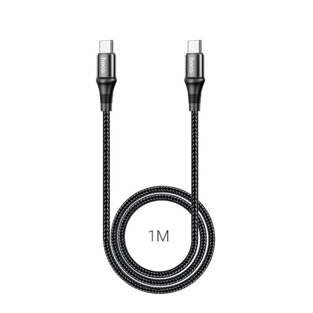 Καλώδιο Hoco X50 Exquisito USB-C σε USB-C 100W 5.0A/20V Braided Μαύρο 1m