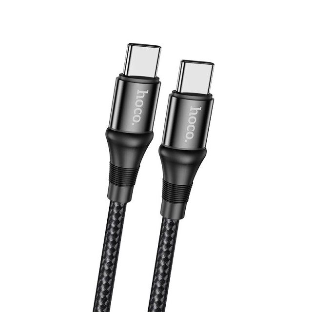 Καλώδιο Hoco X50 Exquisito USB-C σε USB-C 100W 5.0A/20V Braided Μαύρο 1m