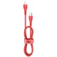 Καλώδιο σύνδεσης Hoco X45 Surplus USB-C σε Lightning 2.4A με Ένδειξη LED για φόρτιση και μεταφορά δεδομένων Κόκκινο 1m