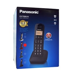 Ασύρματο Ψηφιακό Τηλέφωνο Panasonic KX-TGB610GRR Μαύρο-Κόκκινο με Πλήκτρο Αποκλεισμού Κλήσεων