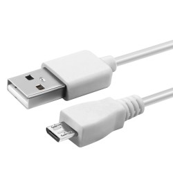 Καλώδιο σύνδεσης Ancus HiConnect USB σε Micro-USB 1A Λευκό 0.60m με Μαύρο Βελούδινο Πουγκί Αποθήκευσης Συσκευών