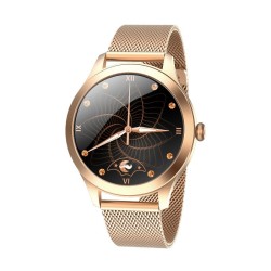 Maxcom Smartwatch FW42 Gold V.4.0 IP68 1.09" 180mAh Ανοξείδωτο Λουράκι Χρυσό